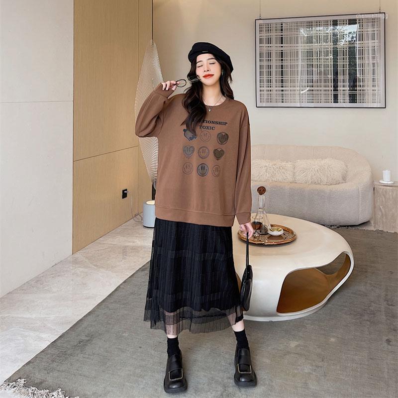 Casual Dresses 2023 Autumn Winter Hoodies Korean Woman Dress Elbise Loose Plus Size Patchwork Mesh Fashion Long For Women, Coffee
Casual Dresses 2023 Autumn Winter Hoodies Korean Woman Dress Elbise Loose Plus Size Patchwork Mesh Fashion Long For Women, Coffee