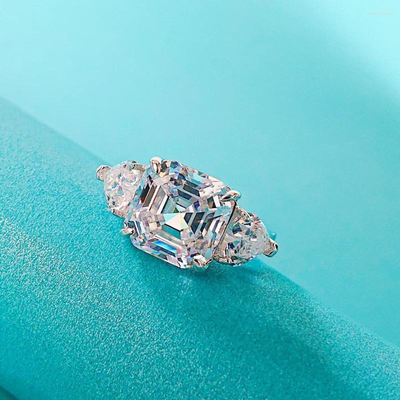 Cluster Rings Solid S925 Sterling Silver Sparkling 10 10mm Topaz Greated Moissanite High Carbon Diamond Wedding Party Fine Jewelry
Cluster Rings Solid S925 Sterling Silver Sparkling 10 10mm Topaz Greated Moissanite High Carbon Diamond Wedding Party Fine Jewelry