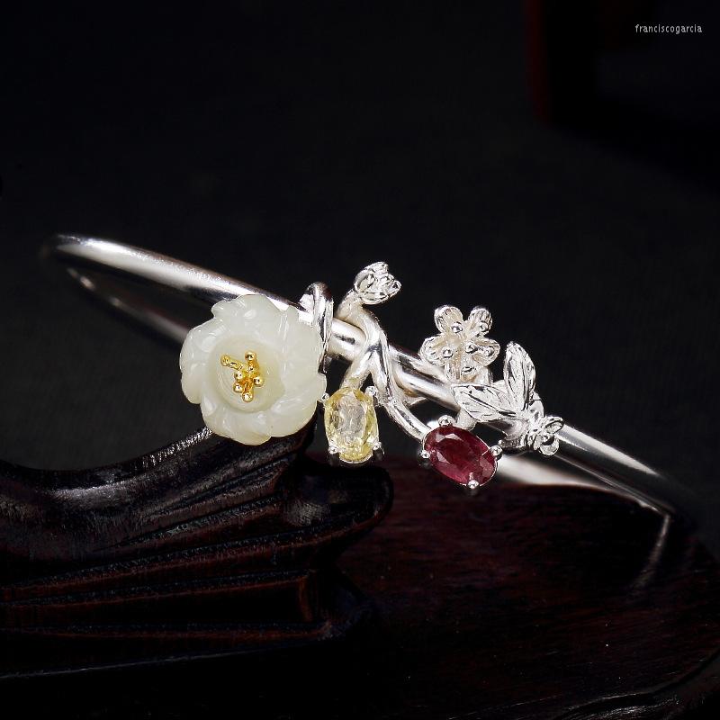 Bangle Luxury Genuine 925 Sterling Silver Retro Vintage Bangles For Women Jewelry S925 Plum Blossom Bracelet Female Girls
Bangle Luxury Genuine 925 Sterling Silver Retro Vintage Bangles For Women Jewelry S925 Plum Blossom Bracelet Female Girls