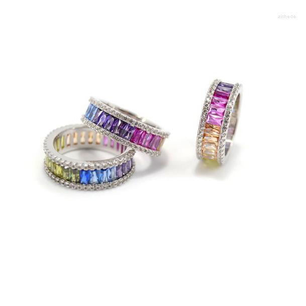 Wedding Rings Rainbow Color Cz Engagement Band Ring For Women Luxury Gorgeous Jewelry High Quality Full Eternity
Wedding Rings Rainbow Color Cz Engagement Band Ring For Women Luxury Gorgeous Jewelry High Quality Full Eternity