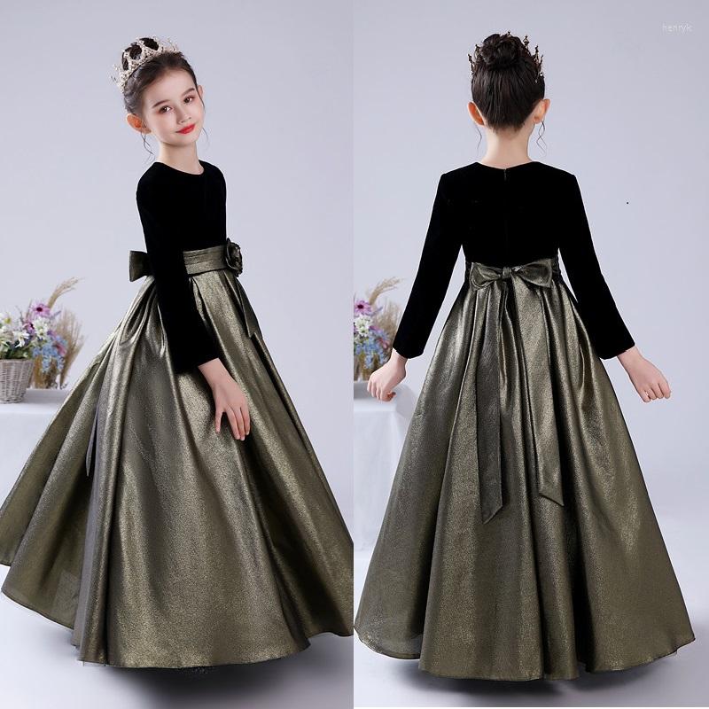 Girl Dresses Flower Girls Dress For Party Long Formal Pageant Gown Vintage Velvet Sleeve Shining Satin Junior Bridesmaid 2023, Auburn
Girl Dresses Flower Girls Dress For Party Long Formal Pageant Gown Vintage Velvet Sleeve Shining Satin Junior Bridesmaid 2023, Auburn