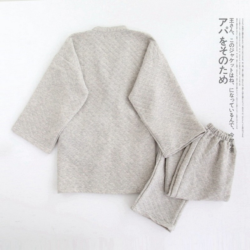 Men's Sleepwear Style men's Winter Pajamas Set Home Thicken Warm Cotton Male Pijama Pyjama Masculin Loungewear Kimono Clothes Suit Masculino