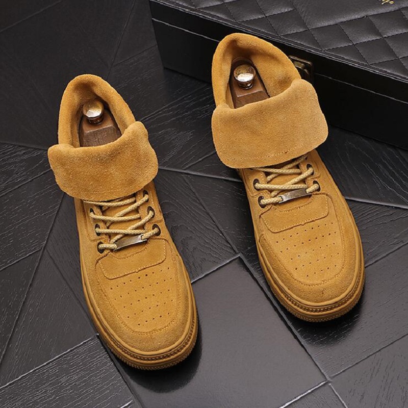 Men's Genuine Leather Fashion Shoes Round Head Lace-up High Top Shoes British Style Men's Ankle Boots D2A50, Brown
Men's Genuine Leather Fashion Shoes Round Head Lace-up High Top Shoes British Style Men's Ankle Boots D2A50, Brown