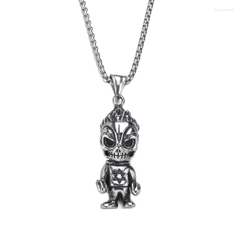 Pendant Necklaces Personality Retro Hexagonal Star Cartoon Alien Necklace High Quality Male Sweater Chain Couples
Pendant Necklaces Personality Retro Hexagonal Star Cartoon Alien Necklace High Quality Male Sweater Chain Couples