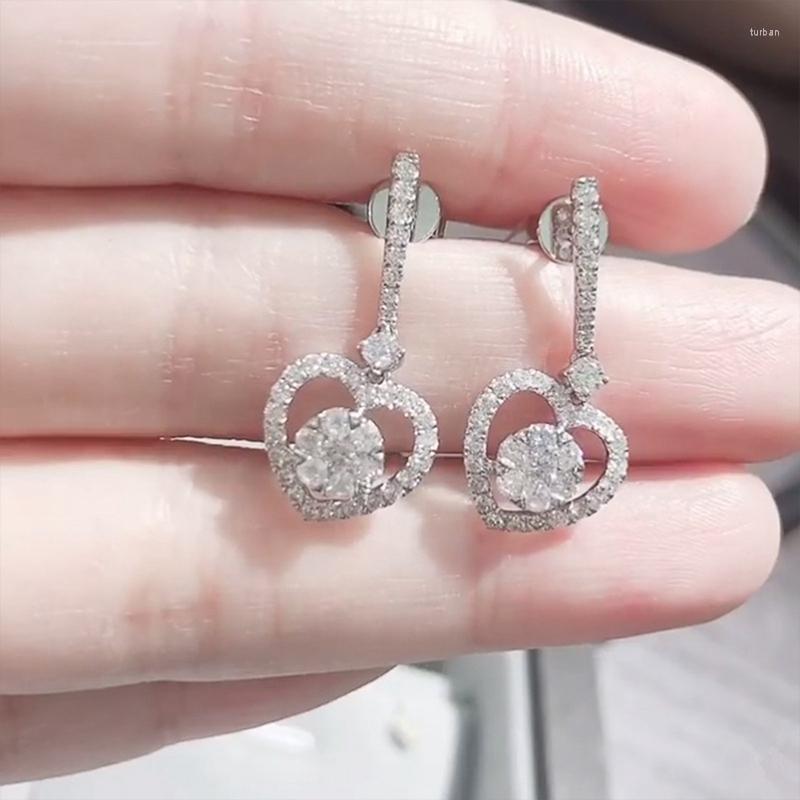 Dangle Earrings Romantic Love For Women Silver Plated Crystal Copper Zircon Temperament Sweet Lady's Jewelry
Dangle Earrings Romantic Love For Women Silver Plated Crystal Copper Zircon Temperament Sweet Lady's Jewelry