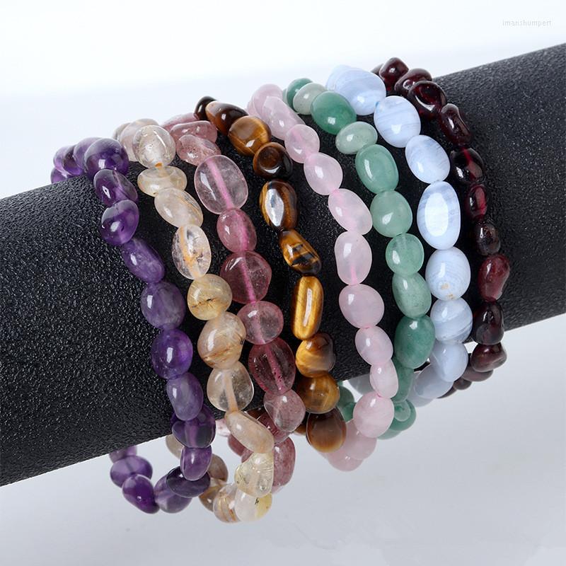 Charm Bracelets Reik Healing 6 8mm Natural Crystal Stone Bracelet For Women Lover Irregular Rock Gravel Amethyst Pink Quartz
Charm Bracelets Reik Healing 6 8mm Natural Crystal Stone Bracelet For Women Lover Irregular Rock Gravel Amethyst Pink Quartz