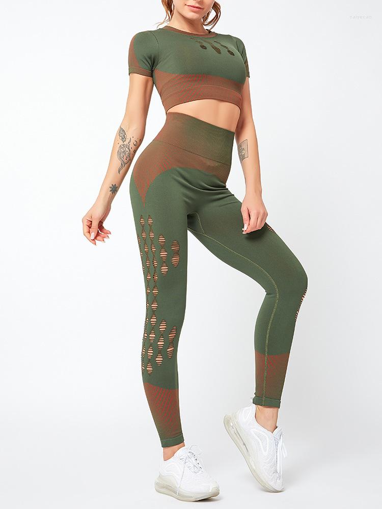 Active Sets Hollow Out Yoga Set Sport Outfits Women Clothing Seamless Short Sleeve Crop Top T-Shirt Legging Summer Run Workout Gym Suit, Black
Active Sets Hollow Out Yoga Set Sport Outfits Women Clothing Seamless Short Sleeve Crop Top T-Shirt Legging Summer Run Workout Gym Suit, Black