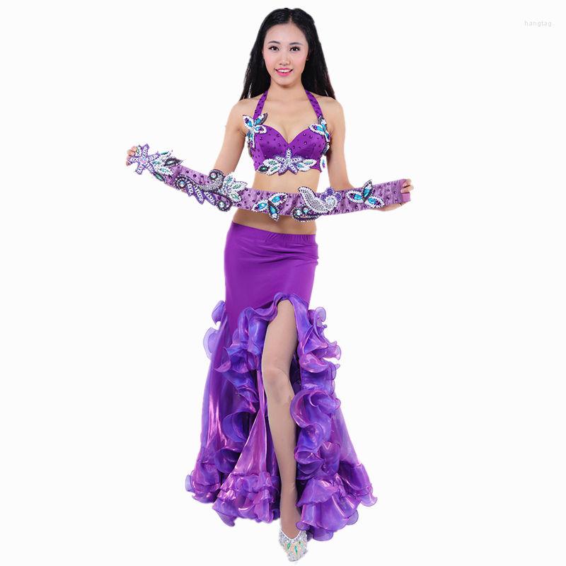 Stage Wear Women Dance Clothes Egyptian Costumes Oriental Style Belly 3pcs Rhinestones Costume Set Bra Belt Skirt Flower Outfit, White
Stage Wear Women Dance Clothes Egyptian Costumes Oriental Style Belly 3pcs Rhinestones Costume Set Bra Belt Skirt Flower Outfit, White