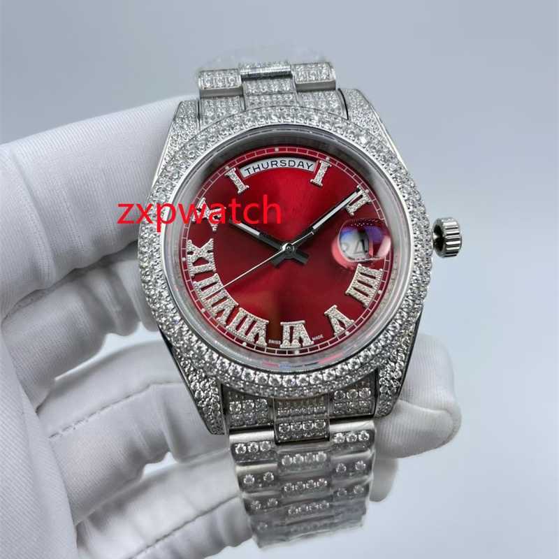 R olex Silver CZ Diamonds Watch Roman numerals shell dial Automatic self-winding Men Luxury Full Iced Out Zircon Watches size 41mm Multicolor dial, Shell face
R olex Silver CZ Diamonds Watch Roman numerals shell dial Automatic self-winding Men Luxury Full Iced Out Zircon Watches size 41mm Multicolor dial, Shell face