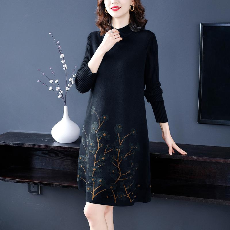 Casual Dresses Women Dress Winter 2023 Office Lady Korea Style Knitting Long Sleeve Loose Solid Turtleneck Dark Green Black
Casual Dresses Women Dress Winter 2023 Office Lady Korea Style Knitting Long Sleeve Loose Solid Turtleneck Dark Green Black