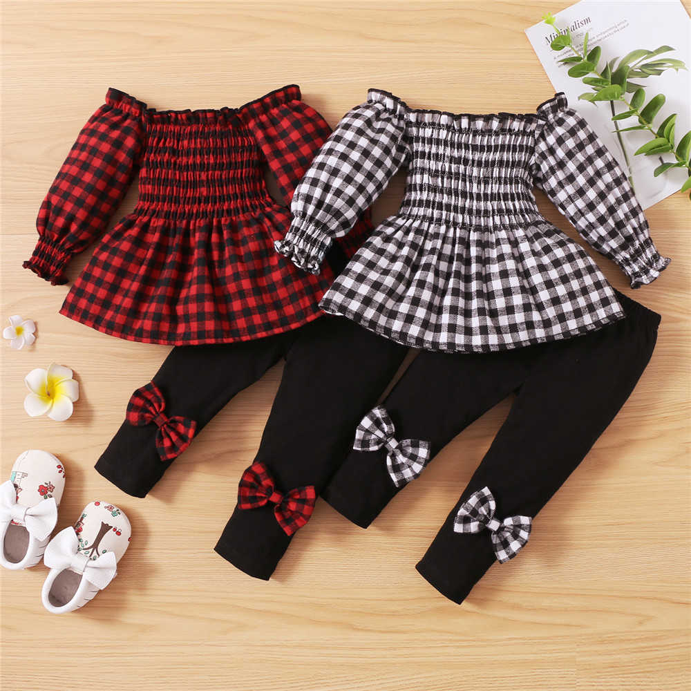 Clothing Sets Baby Girl Christmas Clothes Set Plaid Pullover Top Bow Pants Trousers 1-5Y Toddler Kids Children Festival Holiday Costume Outfit P230315, Black
Clothing Sets Baby Girl Christmas Clothes Set Plaid Pullover Top Bow Pants Trousers 1-5Y Toddler Kids Children Festival Holiday Costume Outfit P230315, Black