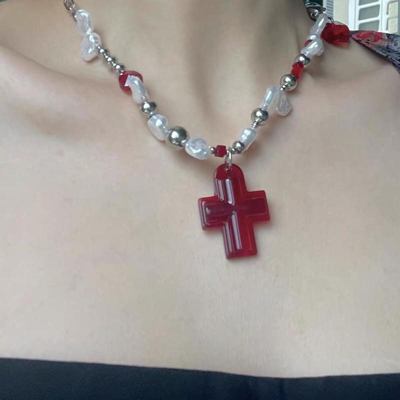 Pendant Necklaces Gothic Red Enameled Vampire Hallowee Bat Cross Coffin Casket Vintage Punk Cool Jesus Necklace
Pendant Necklaces Gothic Red Enameled Vampire Hallowee Bat Cross Coffin Casket Vintage Punk Cool Jesus Necklace