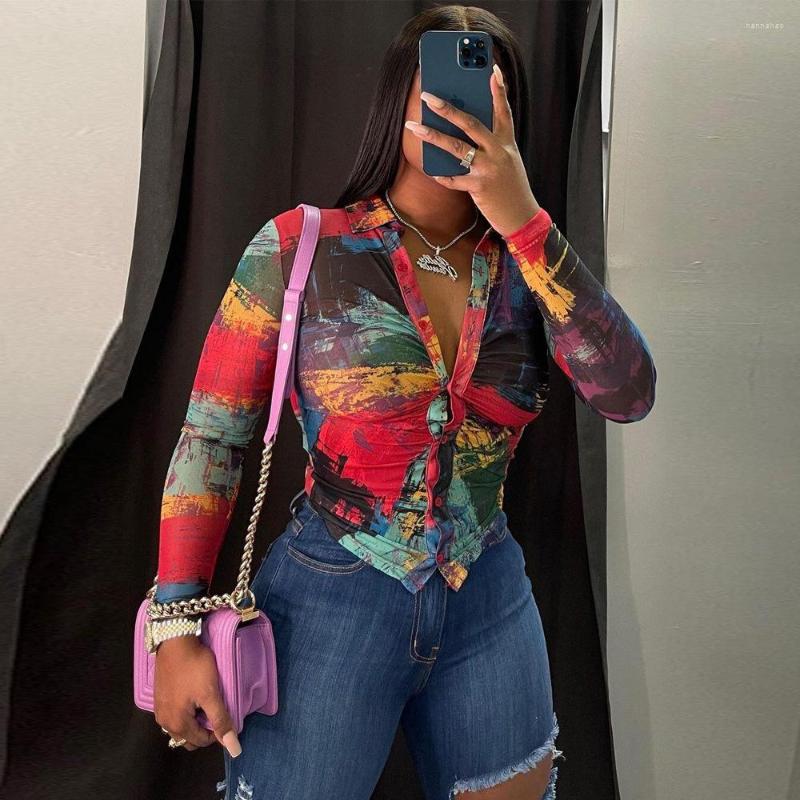 Women' Blouses 2023 Sexy Color Long Sleeve Button Deep V Top Nightclub Uniforms Lapel Single Brewed Printed Women Casual Shirt, Multicolor
Women' Blouses 2023 Sexy Color Long Sleeve Button Deep V Top Nightclub Uniforms Lapel Single Brewed Printed Women Casual Shirt, Multicolor