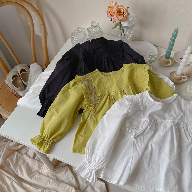 Kids Shirts deer jonmi Spring Korean Style Baby Girls Pure Color Blouses Ruffles Sleeve Pullovers Tops Children Shirts 230317, Mustard green
Kids Shirts deer jonmi Spring Korean Style Baby Girls Pure Color Blouses Ruffles Sleeve Pullovers Tops Children Shirts 230317, Mustard green