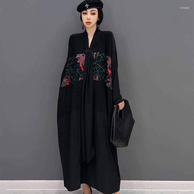 Casual Dresses Elegant Floral Printed Dress Women V Neck Long Sleeve Black Spring Autumn Vestido De Primavera Para Mujer
Casual Dresses Elegant Floral Printed Dress Women V Neck Long Sleeve Black Spring Autumn Vestido De Primavera Para Mujer