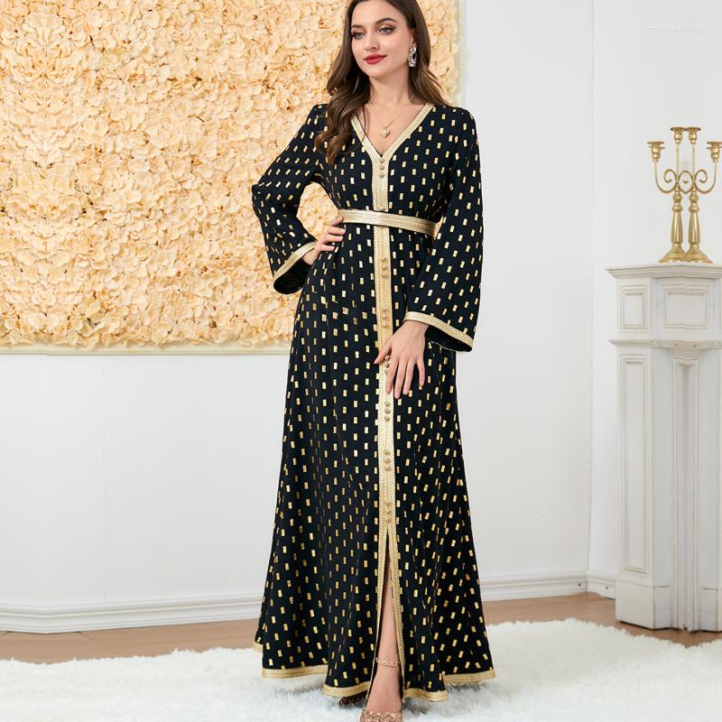 Casual Dresses Muslim Women's Bronzing Dress Wholesale European And American Black Dot Printed Loose Long Sleeve 3194
Casual Dresses Muslim Women's Bronzing Dress Wholesale European And American Black Dot Printed Loose Long Sleeve 3194