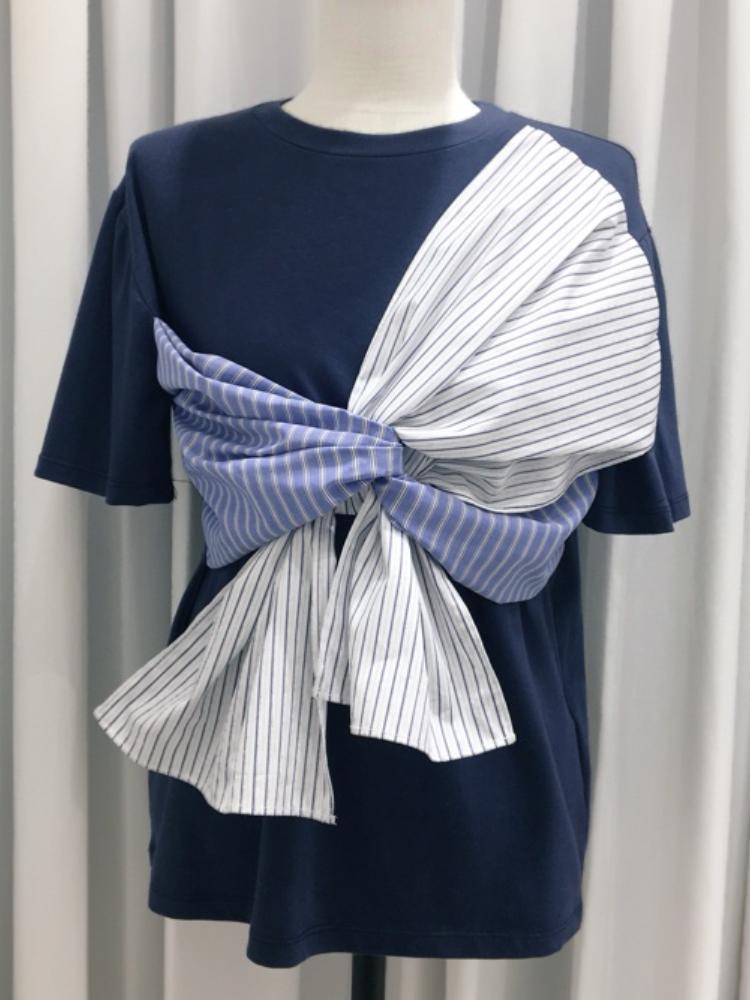 Women' T Shirts Fake 2 Pieces Patchwork Women T-Shirts Summer Design Loose Streetwear Bow Cool Female Pulls Tops Tees, Black
Women' T Shirts Fake 2 Pieces Patchwork Women T-Shirts Summer Design Loose Streetwear Bow Cool Female Pulls Tops Tees, Black