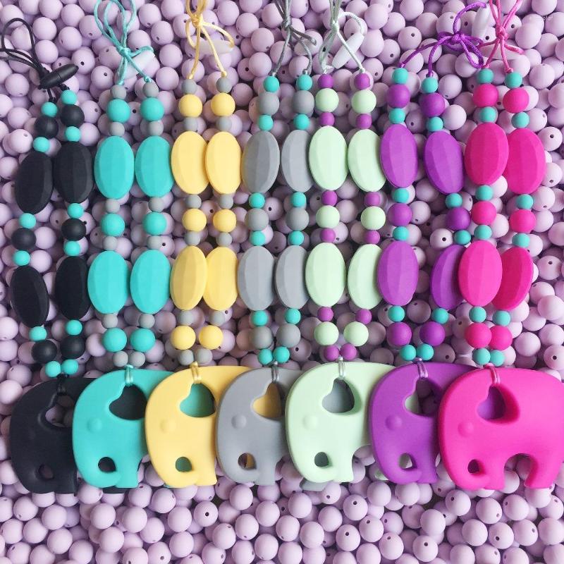 Chains BPA Free Silicone Teething Necklace With Large Elephant Pendant Teether Beads Necklaces
Chains BPA Free Silicone Teething Necklace With Large Elephant Pendant Teether Beads Necklaces