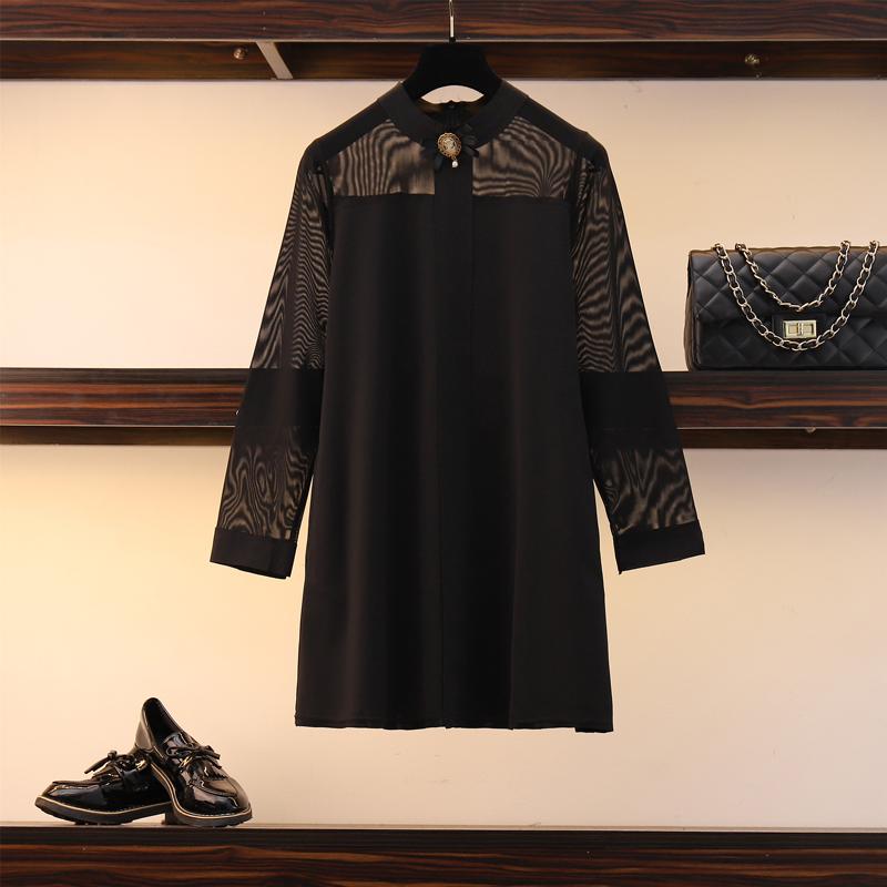 Casual Dresses Fall 2023 Fat Mm Long Bottom Dress With Age Reduction And Skinny Screen Yarn Splicing, Black
Casual Dresses Fall 2023 Fat Mm Long Bottom Dress With Age Reduction And Skinny Screen Yarn Splicing, Black