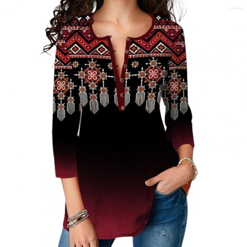 Women's T Shirts Woman T-shirts 3/4 Sleeve Gradient Color Women's Tee Shirt Polyester Fiber Ethnic Printing Women Top For Office T-shirt, Blue
Women's T Shirts Woman T-shirts 3/4 Sleeve Gradient Color Women's Tee Shirt Polyester Fiber Ethnic Printing Women Top For Office T-shirt, Blue