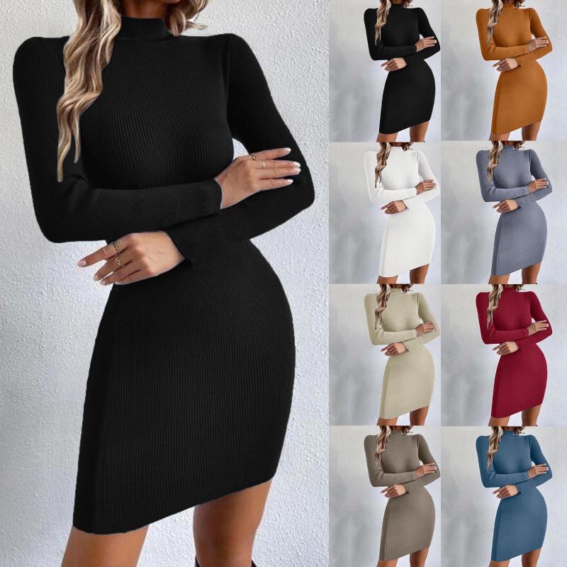 Casual Dresses Women' Sexy Knitting Sweater Dress In Autumn And Winter Women Mother Of The Bride, Black
Casual Dresses Women' Sexy Knitting Sweater Dress In Autumn And Winter Women Mother Of The Bride, Black