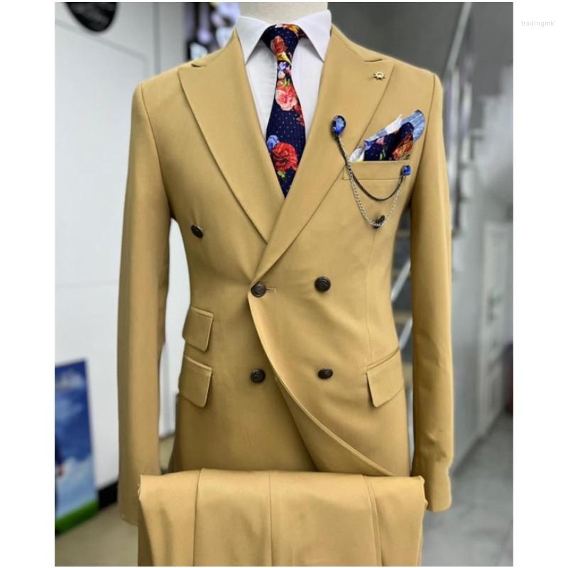 Men's Suits Business Classic Men 2 Piece Groom Tuxedos Double Breasted Wedding Formal Blazer Slim Fit Daily Wear Outfits Costume Homme, Golden
Men's Suits Business Classic Men 2 Piece Groom Tuxedos Double Breasted Wedding Formal Blazer Slim Fit Daily Wear Outfits Costume Homme, Golden