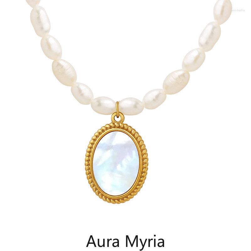 Pendant Necklaces Mother Of Pearl Oval Coin Necklace For Women Stainless Steel Jewelry Elegant Real Baroque Choker Wedding Statement
Pendant Necklaces Mother Of Pearl Oval Coin Necklace For Women Stainless Steel Jewelry Elegant Real Baroque Choker Wedding Statement