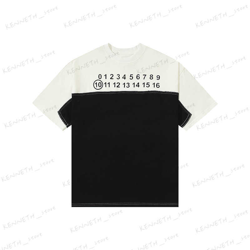 Men' T-Shirts Margiela MM6 digital print color contrast panel round neck short sleeve casual cotton T-shirt for men and women TEE T230317, White and black
Men' T-Shirts Margiela MM6 digital print color contrast panel round neck short sleeve casual cotton T-shirt for men and women TEE T230317, White and black