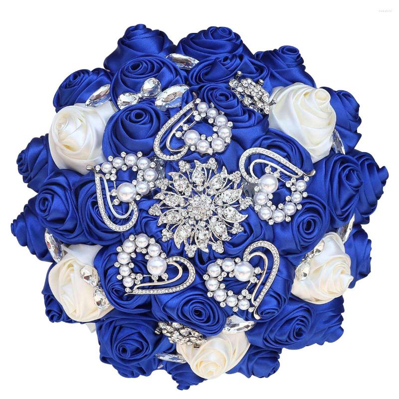 Wedding Flowers Beautiful Rhinestones Bride Bridesmaid Brooch Bouquet Royal Blue Diy Pearl Diamond Satin Rose Supplies BL001
Wedding Flowers Beautiful Rhinestones Bride Bridesmaid Brooch Bouquet Royal Blue Diy Pearl Diamond Satin Rose Supplies BL001