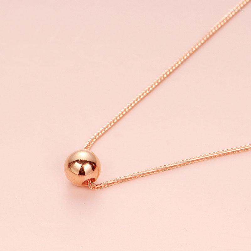 Chains 585 Purple Gold Chopin Chain Glossy Round Beads Light Luxury Neckalce For Woman14K Rose Classic Minimalist Jewelry
Chains 585 Purple Gold Chopin Chain Glossy Round Beads Light Luxury Neckalce For Woman14K Rose Classic Minimalist Jewelry