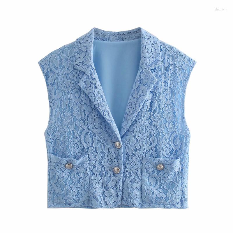 Women's Vests DOUJILI Fashion Summer Style Blue Lace Short Vest High Quality Sleeveless Ladies Office Waist Coat
Women's Vests DOUJILI Fashion Summer Style Blue Lace Short Vest High Quality Sleeveless Ladies Office Waist Coat