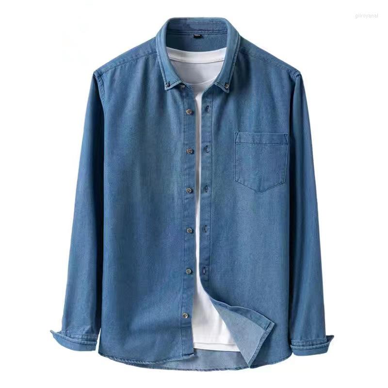 Men's Casual Shirts Blue Cotton Men's Denim Shirt 2023 Spring Fashion All-match Thin Jacket High Quality Male Clothing Business Top, Light blue
Men's Casual Shirts Blue Cotton Men's Denim Shirt 2023 Spring Fashion All-match Thin Jacket High Quality Male Clothing Business Top, Light blue