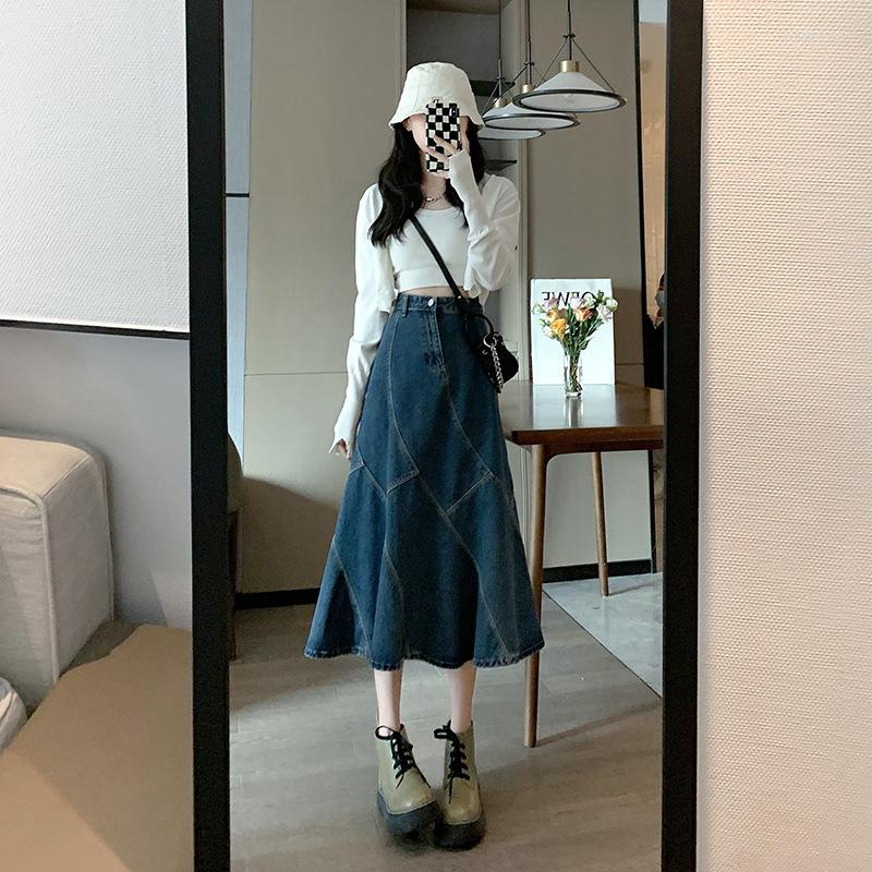Skirts High-waisted Fishtail Skirt Women's Casual Versatile Skinny Denim In Spring Loose A-line Mid-length, Blue
Skirts High-waisted Fishtail Skirt Women's Casual Versatile Skinny Denim In Spring Loose A-line Mid-length, Blue
