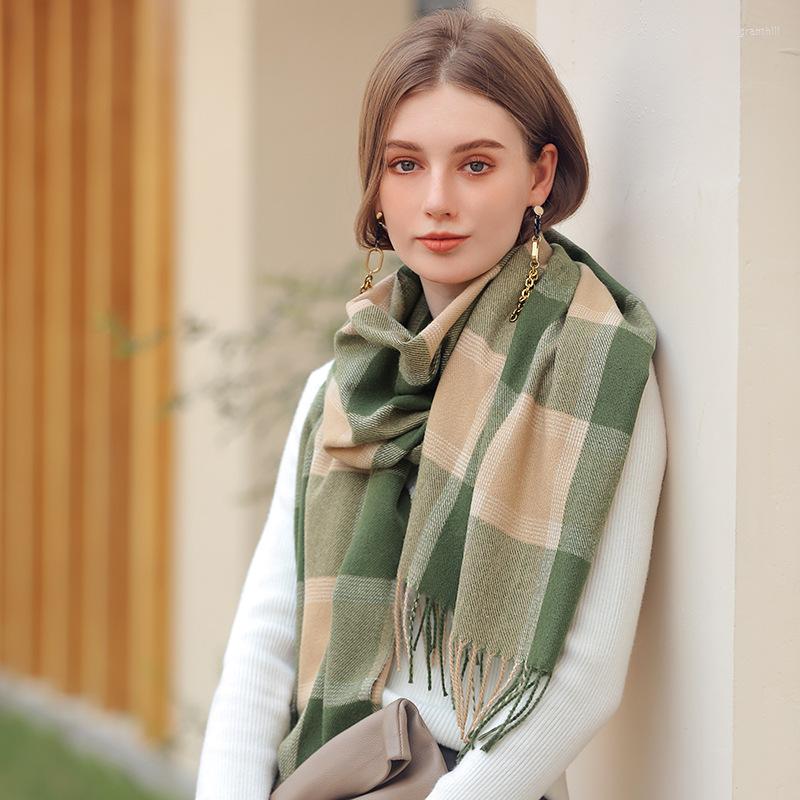 Scarves Green Plaid 2023 Warmer Winter Hijabs Scarf For Women Cashmere Fashion Tassel Head Long Wraps Shawls
Scarves Green Plaid 2023 Warmer Winter Hijabs Scarf For Women Cashmere Fashion Tassel Head Long Wraps Shawls