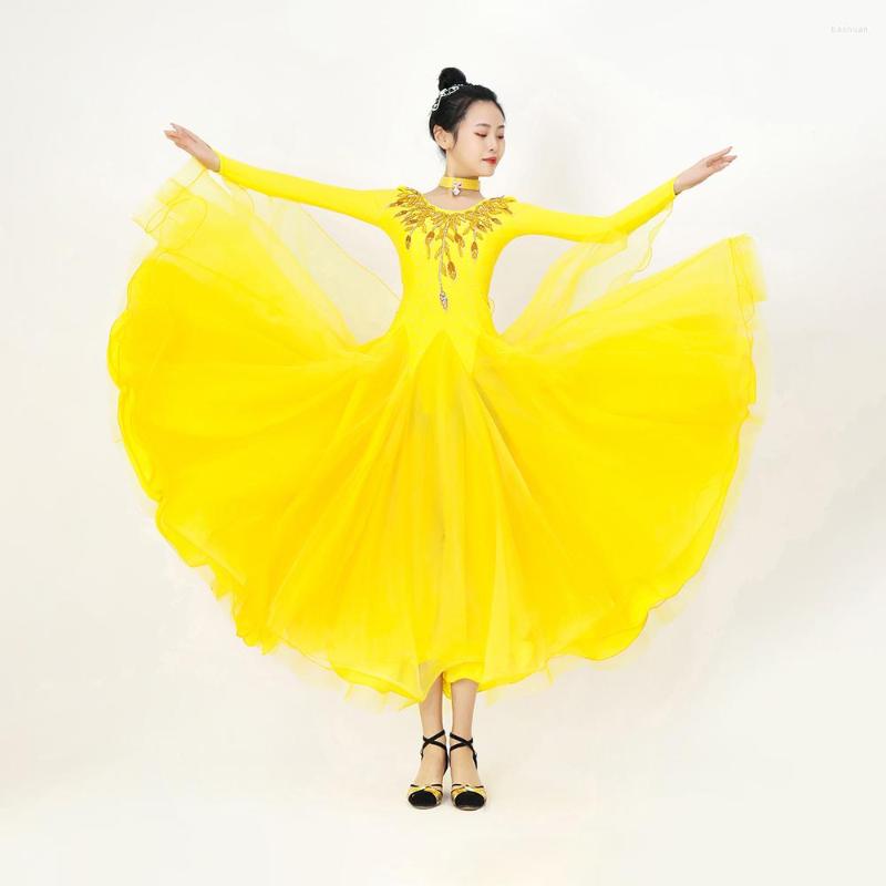 Stage Wear Ballroom Dance Dress Adult Senior Rhinestone Big Swing Women Latin Waltz Tango Performance Costumes Yellow, Sky blue
Stage Wear Ballroom Dance Dress Adult Senior Rhinestone Big Swing Women Latin Waltz Tango Performance Costumes Yellow, Sky blue