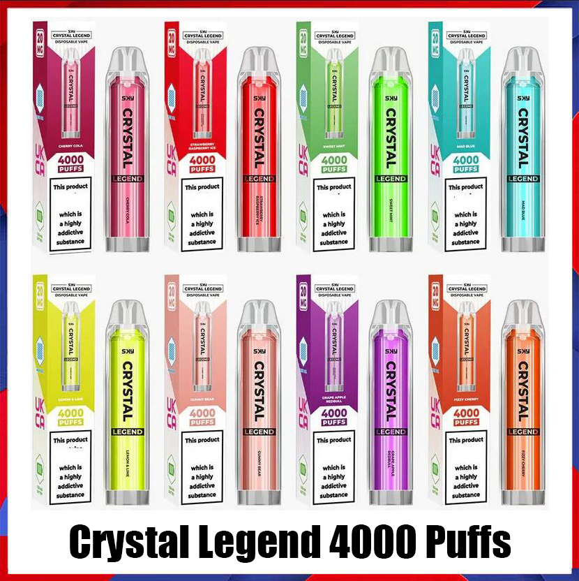 Crystal Legend 4000 Puffs Disposable Vapes Crystal Vape 4000 Puff 4000 2% E cigarettes Big One 1350mAh Battery Capacity 12ml With Extra Vape Pen
Crystal Legend 4000 Puffs Disposable Vapes Crystal Vape 4000 Puff 4000 2% E cigarettes Big One 1350mAh Battery Capacity 12ml With Extra Vape Pen