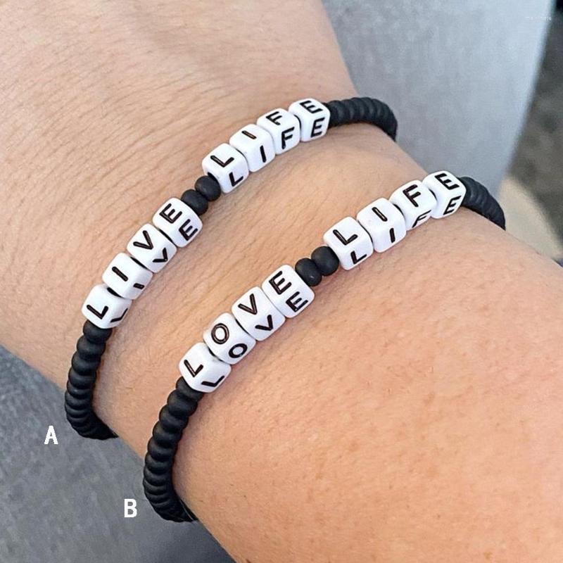 Strand Go2boho Letter Beaded Bracelet Couple Jewelry Black Bead Love Live Life Boy Girlfriend Gift Classic Trendy Style
Strand Go2boho Letter Beaded Bracelet Couple Jewelry Black Bead Love Live Life Boy Girlfriend Gift Classic Trendy Style