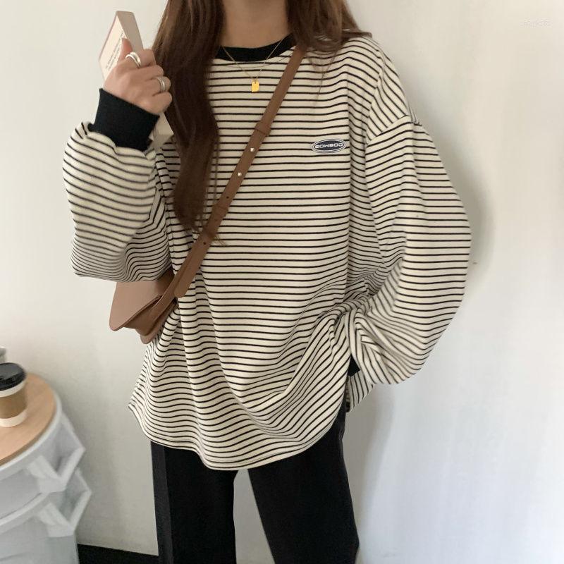 Women's T Shirts Women T-shirts Striped Retro Comfort Slouchy Long Sleeve Tees Students Boyfriend Couple Trendy Females Tops Ulzzang, White
Women's T Shirts Women T-shirts Striped Retro Comfort Slouchy Long Sleeve Tees Students Boyfriend Couple Trendy Females Tops Ulzzang, White