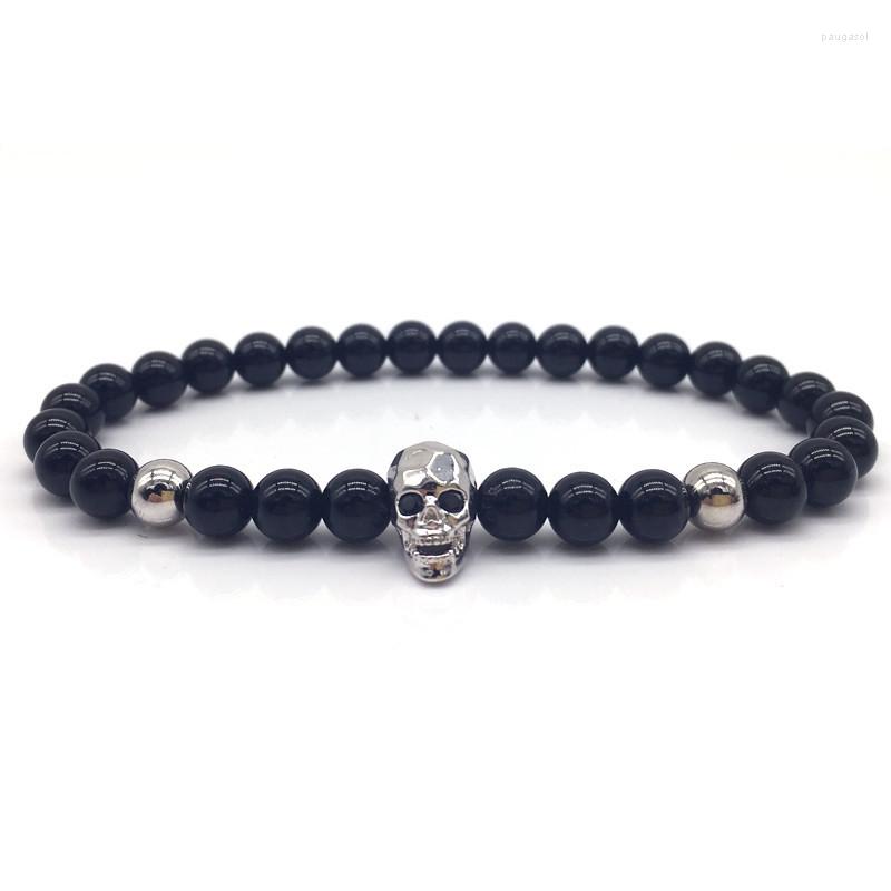 Strand 2023 Classic Skull Charm Bracelet Men Handmade Simple 6mm Natural Stone Bead For Jewelry Gift
Strand 2023 Classic Skull Charm Bracelet Men Handmade Simple 6mm Natural Stone Bead For Jewelry Gift