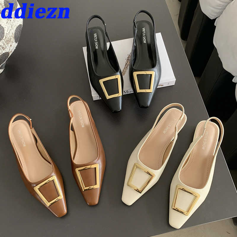 Sandals Flats Shoes for Ladies 2023 Summer Spring Fashion Shallow Luxury Female Pointed Toe Metal Women Sandals Shoes Slides 0316, Black 
Sandals Flats Shoes for Ladies 2023 Summer Spring Fashion Shallow Luxury Female Pointed Toe Metal Women Sandals Shoes Slides 0316, Black