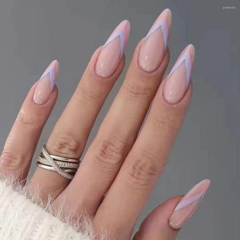 False Nails 24Pcs Wearable Almond Coloful Full Cover Nail Tips Press On DIY Manicure Tools With Glue, A37-2
False Nails 24Pcs Wearable Almond Coloful Full Cover Nail Tips Press On DIY Manicure Tools With Glue, A37-2