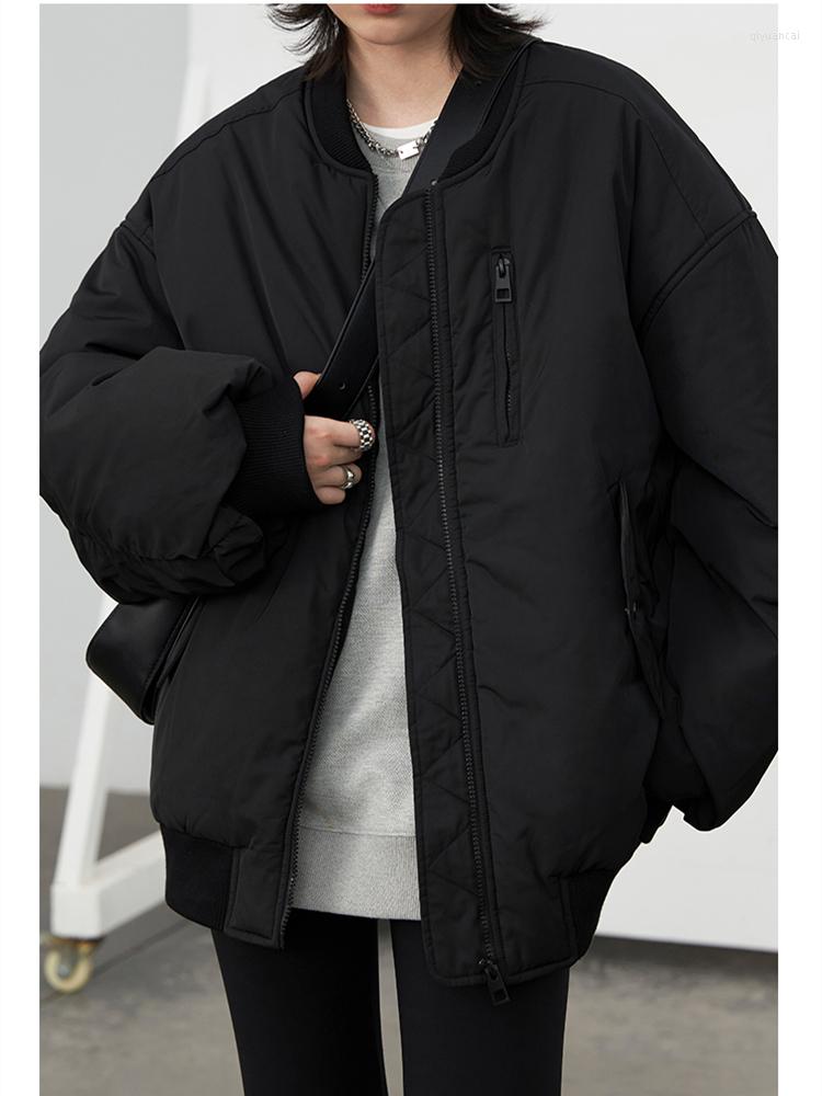 Women' Jackets Black Round Neck Baseball Jacket Women' Autumn Winter Casual Simple Sports Style Long Sleeve Windbreaker Cotton Coat
Women' Jackets Black Round Neck Baseball Jacket Women' Autumn Winter Casual Simple Sports Style Long Sleeve Windbreaker Cotton Coat