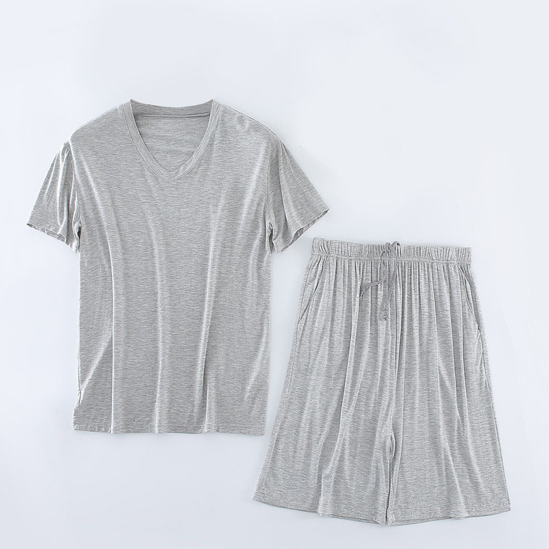 Men's Sleepwear summer pajama sets men weight 140kg 8XL 7XL 6XL 5XL Plus size Sleepwear 230317