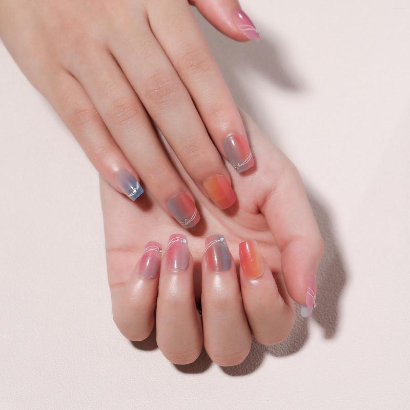 False Nails HALAIMAN 30PCS Color Lines Short Nail Tips Acrylic Press On Fashion Full Cover Art Fingernails Fake Manicure
False Nails HALAIMAN 30PCS Color Lines Short Nail Tips Acrylic Press On Fashion Full Cover Art Fingernails Fake Manicure