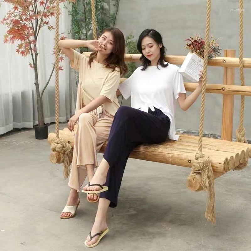Women's Sleepwear Summer Sweet Girl Short-sleeved Pajamas Set Korea Style Lady In Pure Color Polyester Pijamas O-Neck Nightwear
Women's Sleepwear Summer Sweet Girl Short-sleeved Pajamas Set Korea Style Lady In Pure Color Polyester Pijamas O-Neck Nightwear