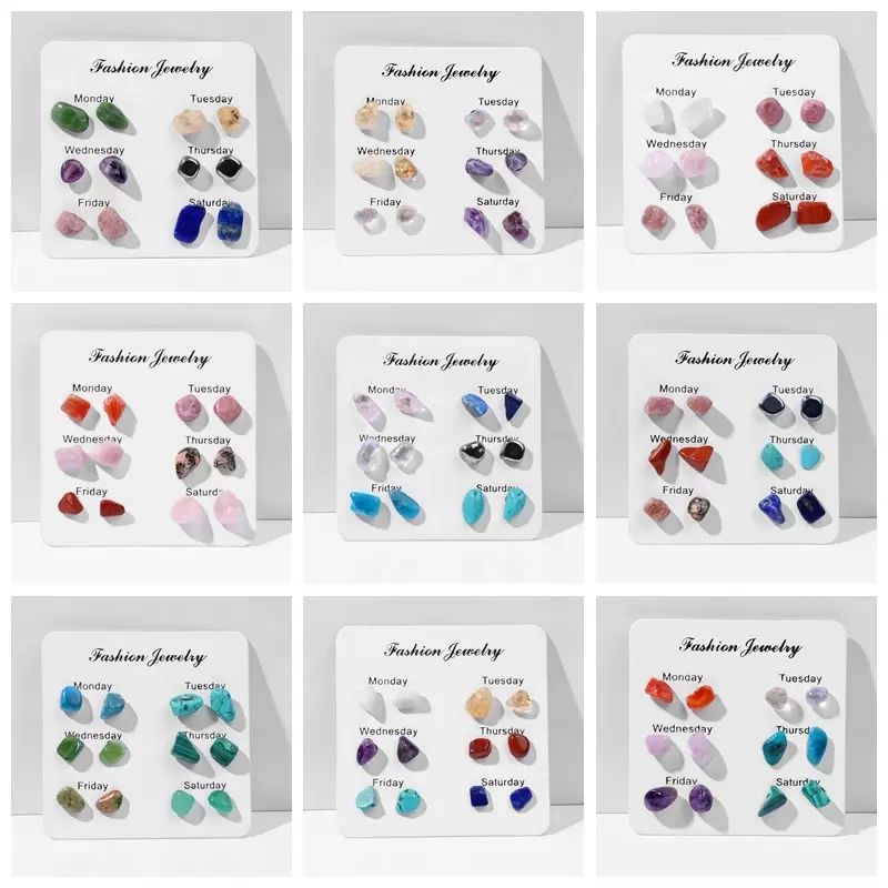 Irregular Mini Natural Chip Stone Stud Earrings For Women Girl Week Theme Wedding Fashion Jewelry
Irregular Mini Natural Chip Stone Stud Earrings For Women Girl Week Theme Wedding Fashion Jewelry