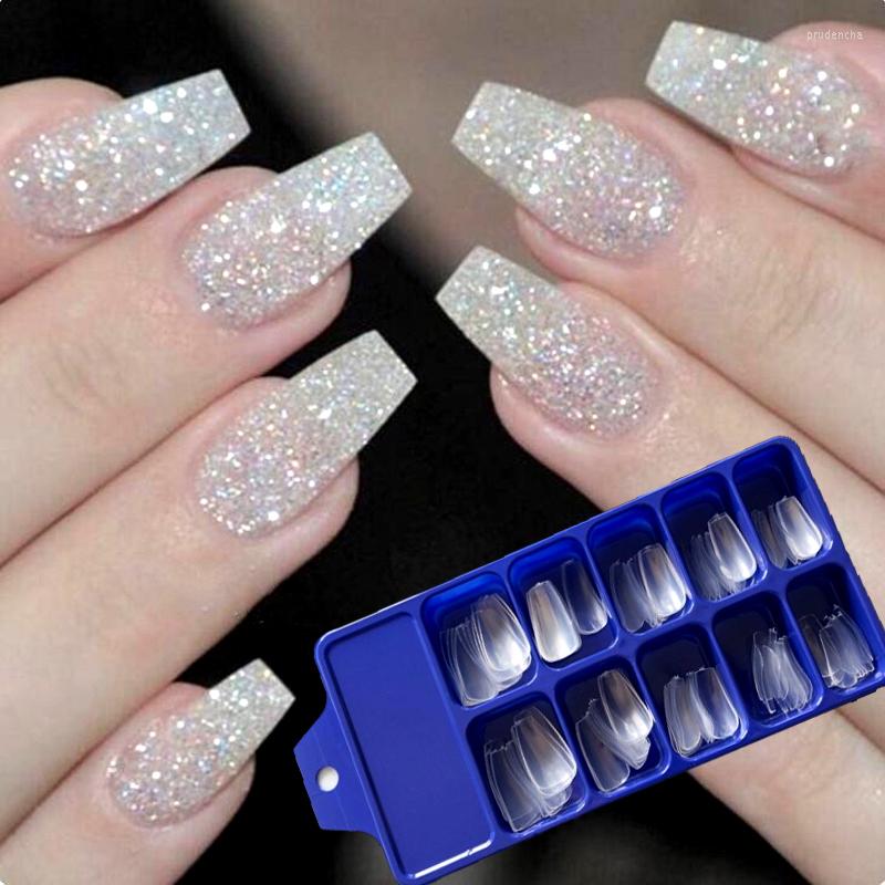 False Nails 100Pcs/Box Acrylic Coffin Short Ballerina Fake Art Press On Professional Full Cover Fasle Nail Fingernail, Transparent 03
False Nails 100Pcs/Box Acrylic Coffin Short Ballerina Fake Art Press On Professional Full Cover Fasle Nail Fingernail, Transparent 03