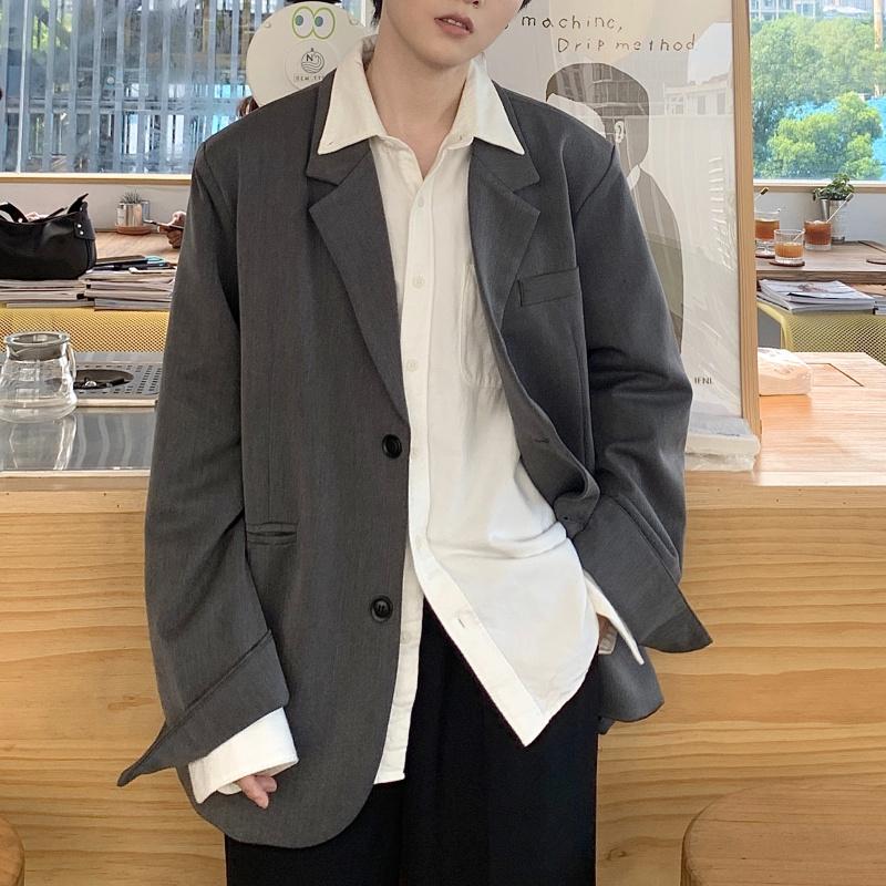 Men' Suits & Blazers Autumn Casual Suit Ins Style Couple Loose Lazy Coat Korean Hairstylist Trend Solid Color, Gray
Men' Suits & Blazers Autumn Casual Suit Ins Style Couple Loose Lazy Coat Korean Hairstylist Trend Solid Color, Gray