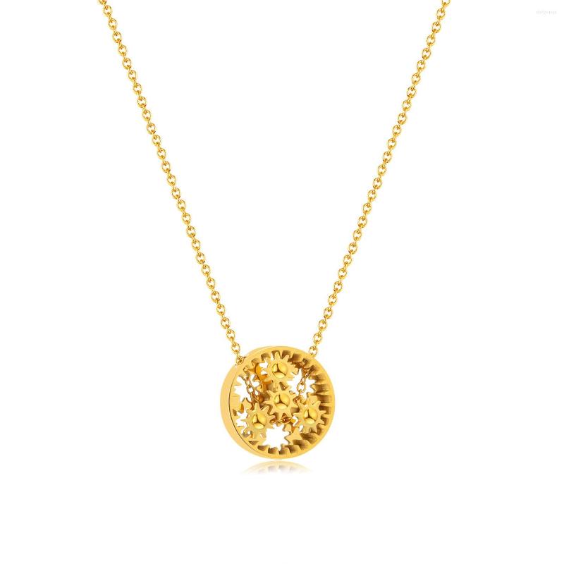 Chains Ornament Wholesale Korean Fashion Stainless Steel Gear Pendant Elegant Simple Titanium Necklace For Women
Chains Ornament Wholesale Korean Fashion Stainless Steel Gear Pendant Elegant Simple Titanium Necklace For Women