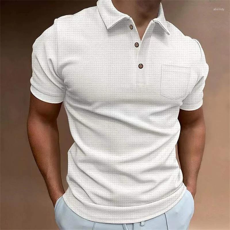 Men's Polos Casual Buttoned Turn-down Collar Solid Color Polo Shirt Men 2023 Spring Summer Fashion Waffed Slim Tops Mens Clothes Streetwear, 02 gray
Men's Polos Casual Buttoned Turn-down Collar Solid Color Polo Shirt Men 2023 Spring Summer Fashion Waffed Slim Tops Mens Clothes Streetwear, 02 gray